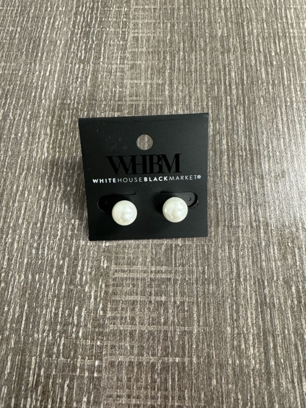 White House Black Market Pearl Stud Earrings - Creamy White